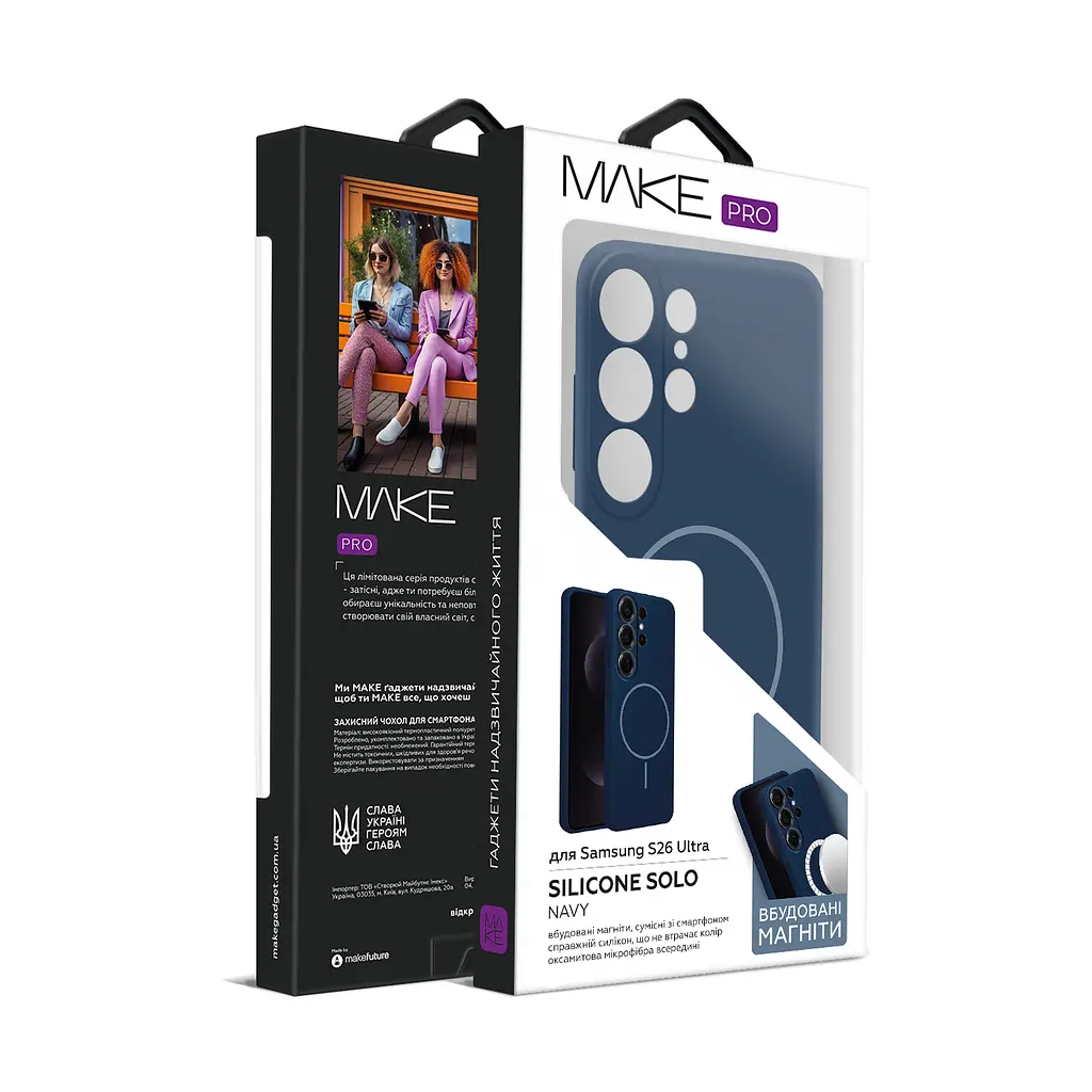 Чохол MAKE Samsung S26 Ultra Silicone Solo Navy - фото 6