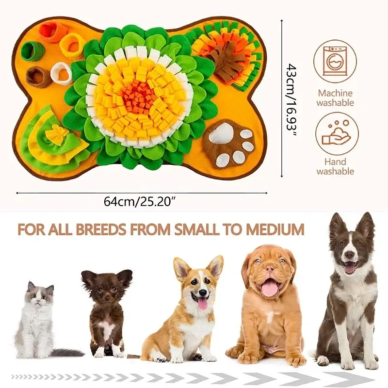 Килимок для нюхання для собак Derby Pet Shuffle Mat yellow - фото 4