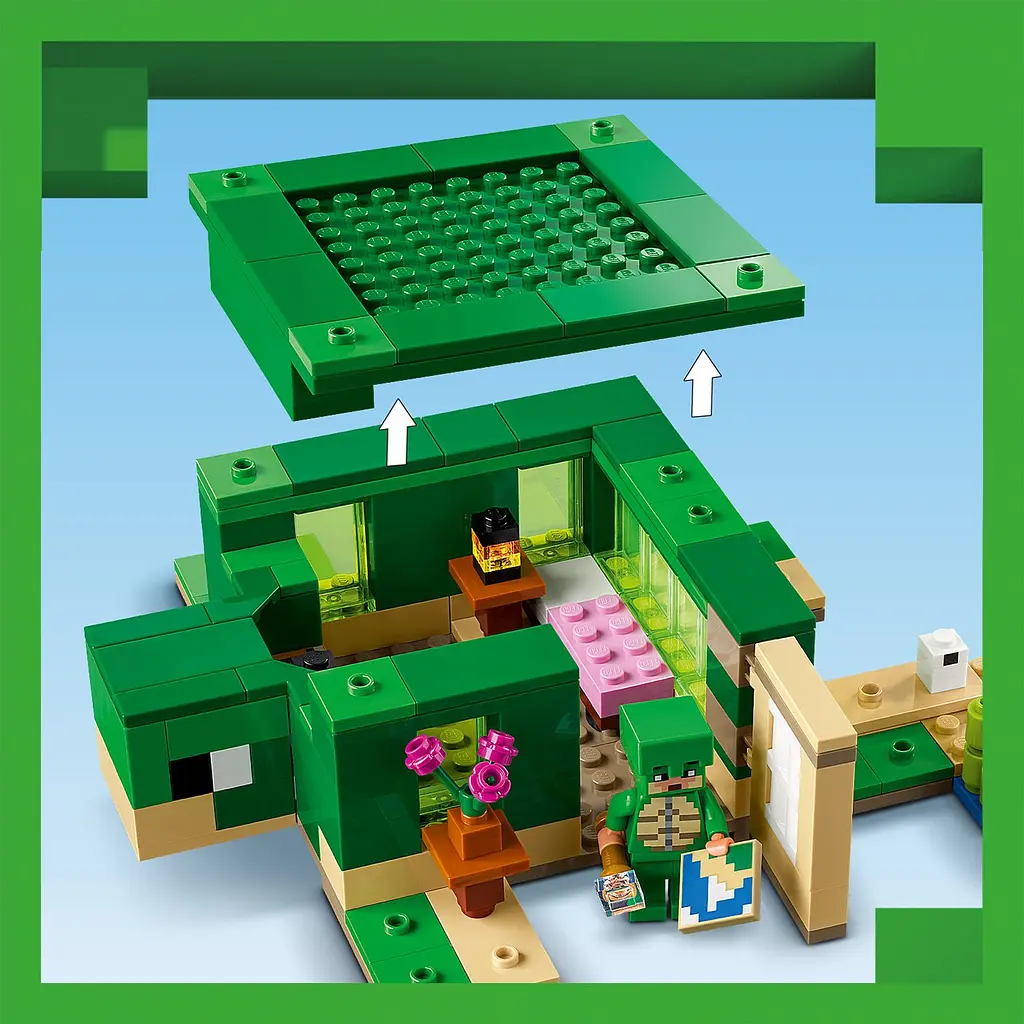 Конструктор LEGO Minecraft Пляжний будинок у формі черепахи 234 деталі (21254) - фото 6