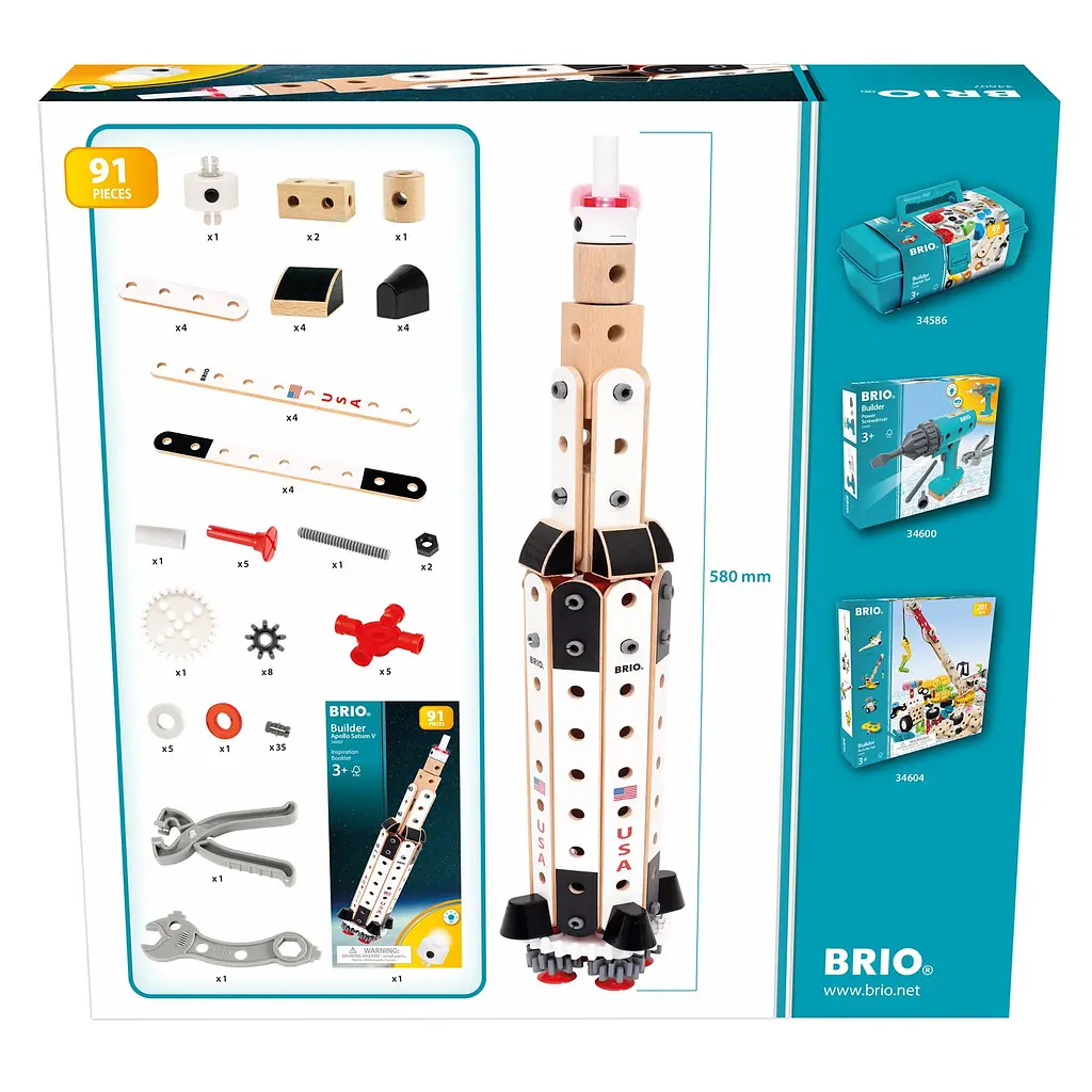 Конструктор Brio Builder Apollo Saturn V 91 ел. (34607) - фото 2
