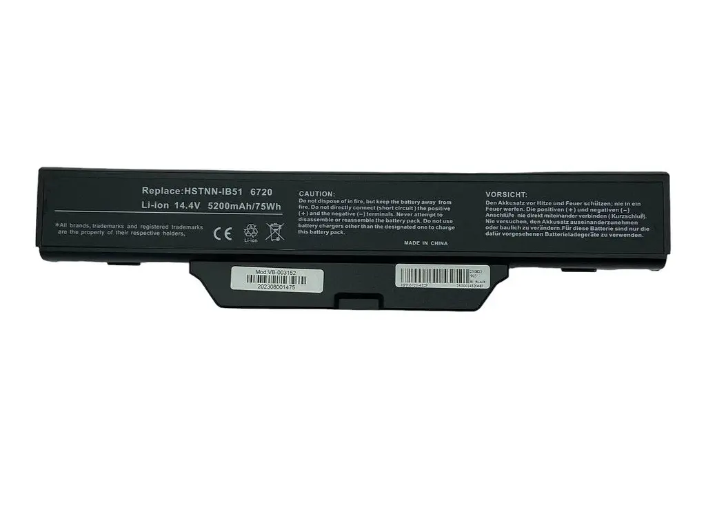 Акумулятор для ноутбука HP Compaq HSTNN-IB51 6720s 14.4V Black 5200 mAh - фото 2