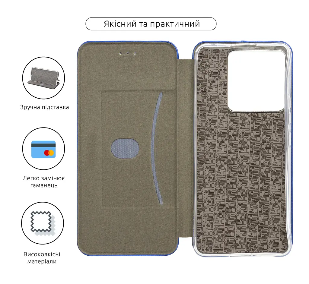 Чехол-книга ArmorStandart G-Case для Xiaomi Poco X6 5G Blue - фото 3