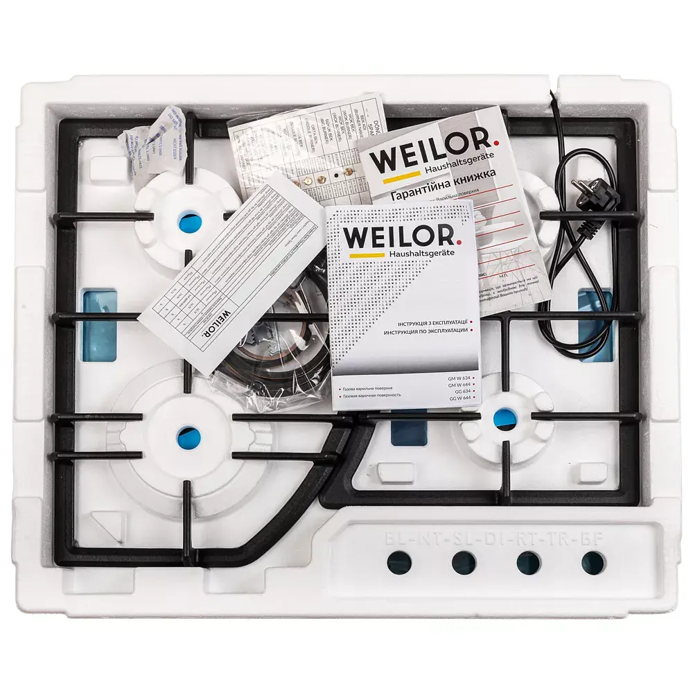 Поверхность газовая на металле Weilor GM W 644 SS - фото 9