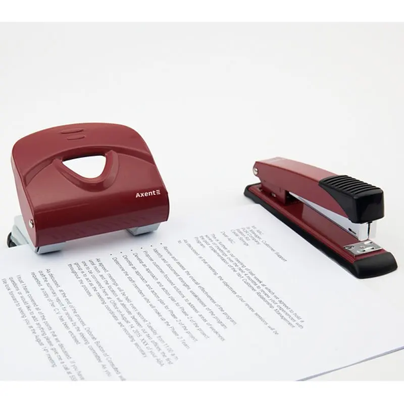 Діркопробивач Axent Exakt-2, 30 аркушів червоний (3930-06-A) - фото 6