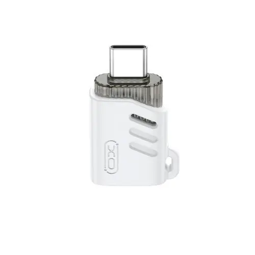 OTG-адаптер XO NB256B USB-A female to Type-c (з шипами) Білий