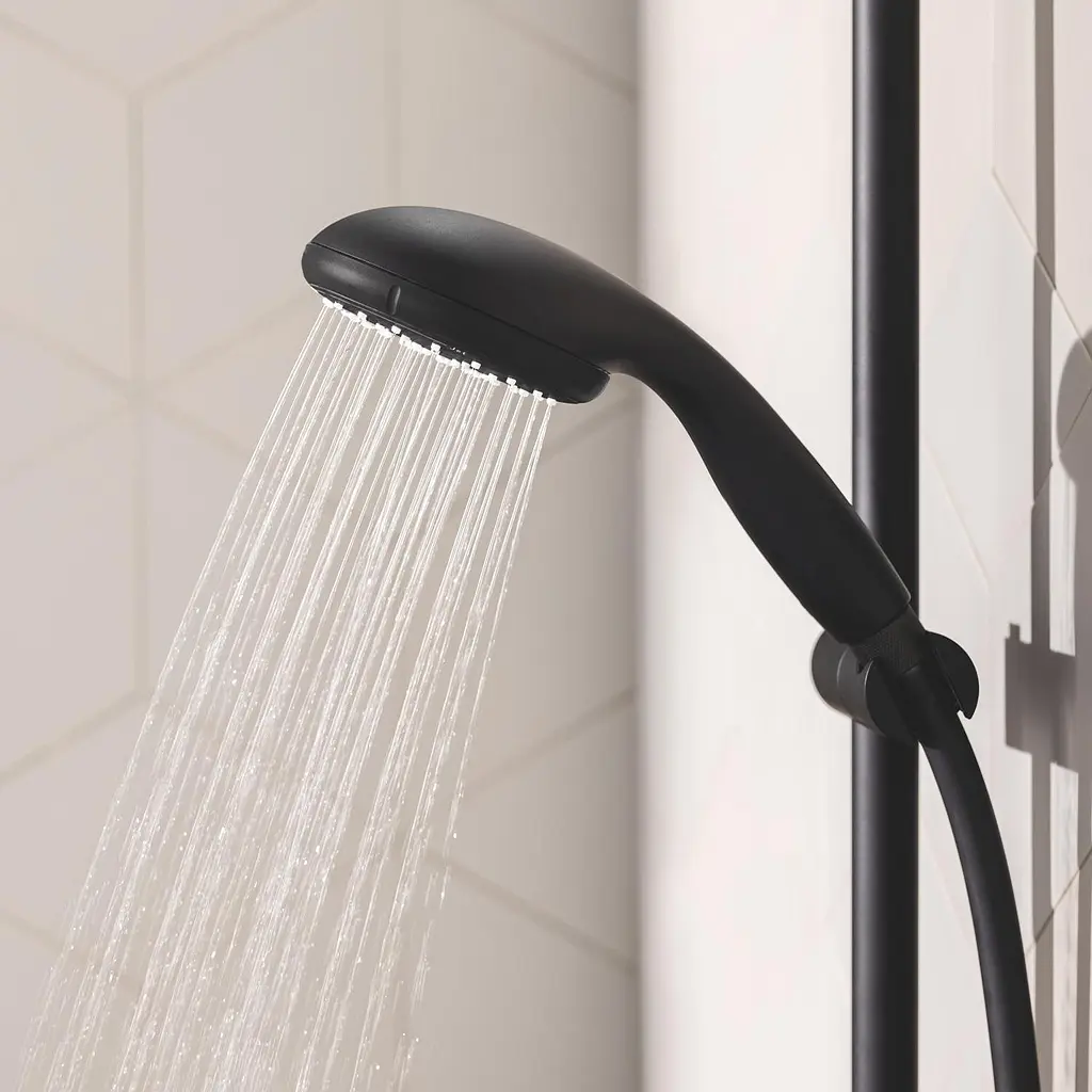 Змішувач термостатичний для душу Grohe QuickFix Start Black UA303908T1, Чорний матовий - фото 10