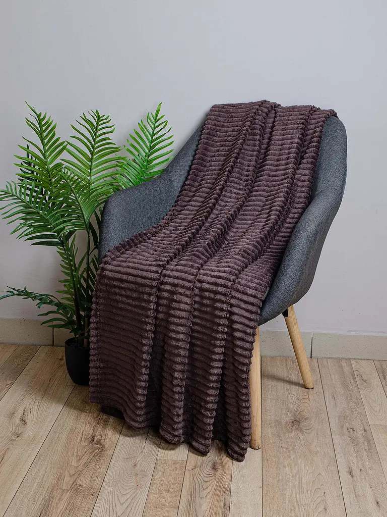 Плед флисовый Home Line 200х220 см шоколадный (191743) - фото 2