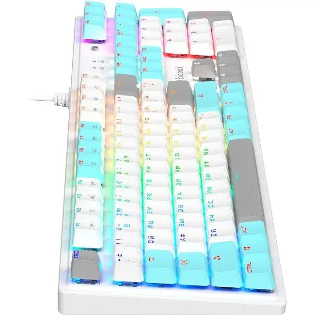 Клавиатура проводная A4Tech Bloody S510R USB Icy White - фото 8