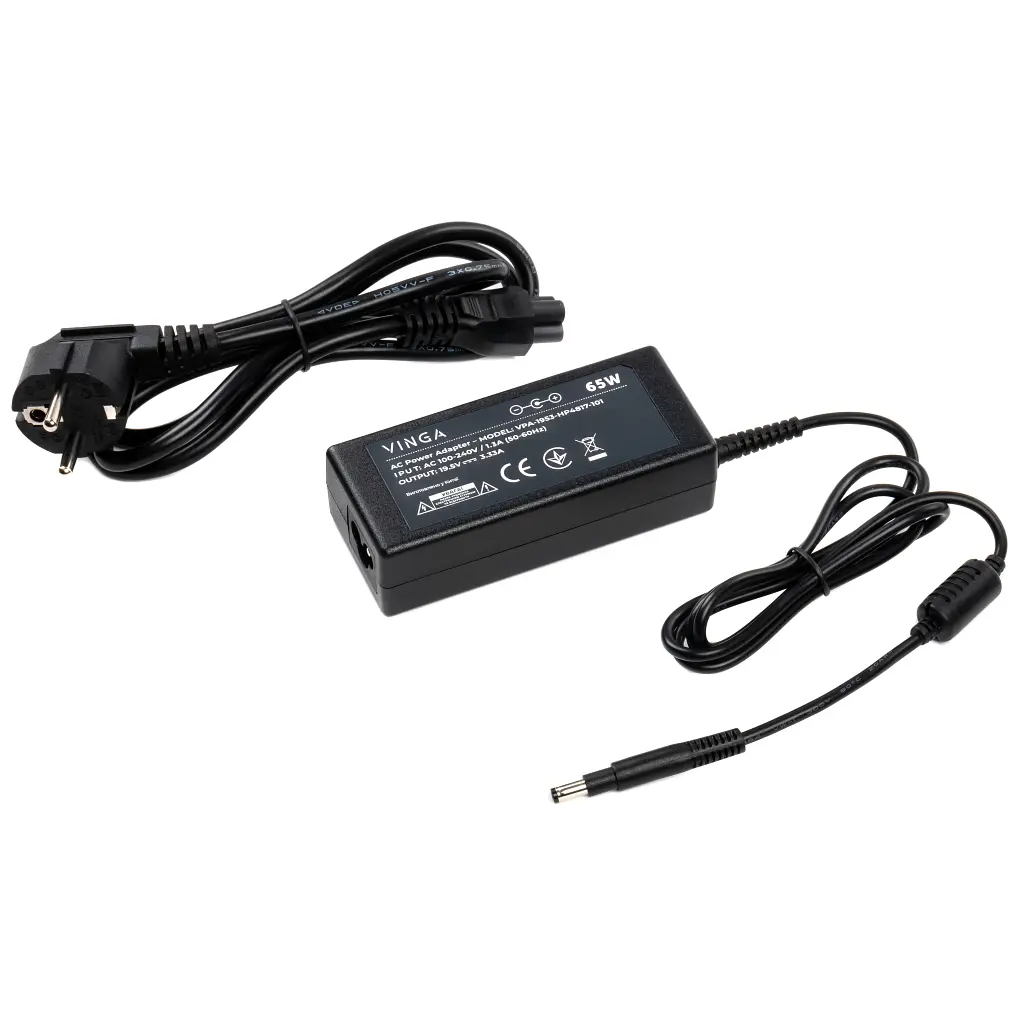 Блок живлення до ноутбуку Vinga HP 65W 19.5V 3.3А 4.8x1.7 long (VPA-1953-HP4817-101) - фото 2