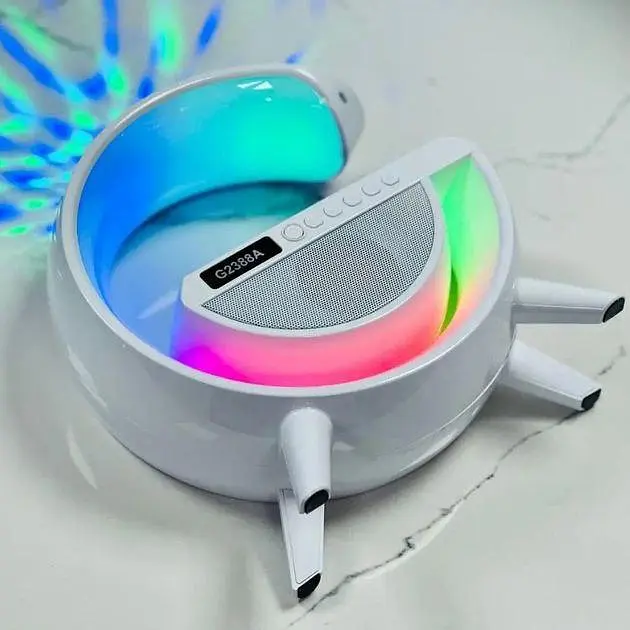 Музичний нічник RGB G2388A настільна акумуляторна лампа з колонкою Bluetooth 15 Вт - фото 3