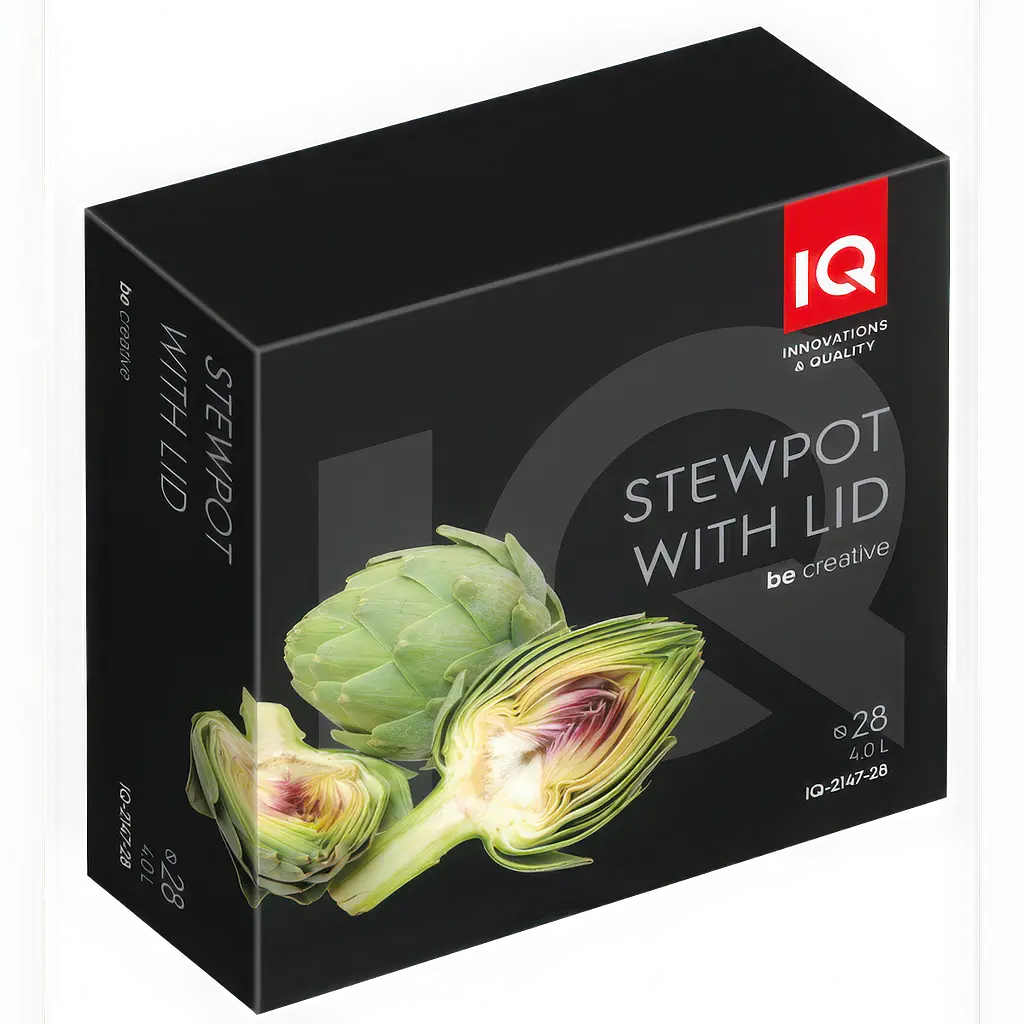 Сотейник IQ Be Creative алюмінієвий з двома ручками з кришкою 28 см 4.0 л (IQ-2147-28) - фото 6