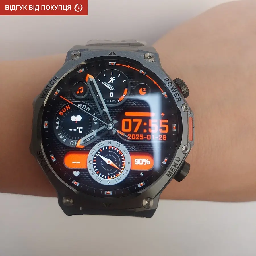 Часы Smart Surf X Pro Black Rubber, 2 ремешка - фото 31