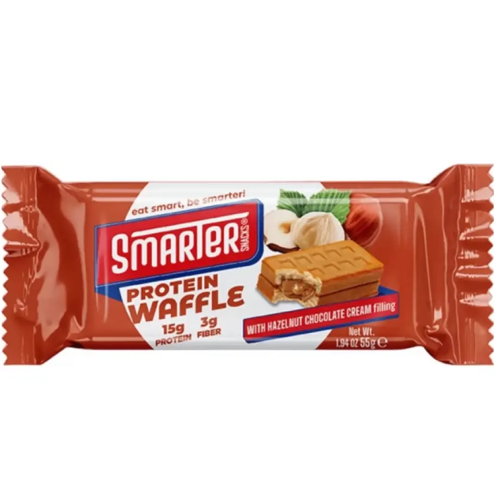 Білкові вафлі з кремовою начинкою Smarter Snacks Protein Waffle Лісовий горіх-шоколад 55 г