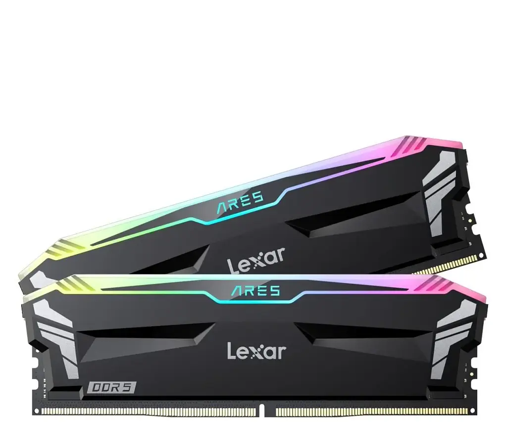Оперативна пам'ять Lexar ARES DDR5 32 ГБ (комплект 2х16 ГБ) UDIMM 6400 МГц CL32 XMP 3.0 - RGB, Радіатор, чорний - фото 2