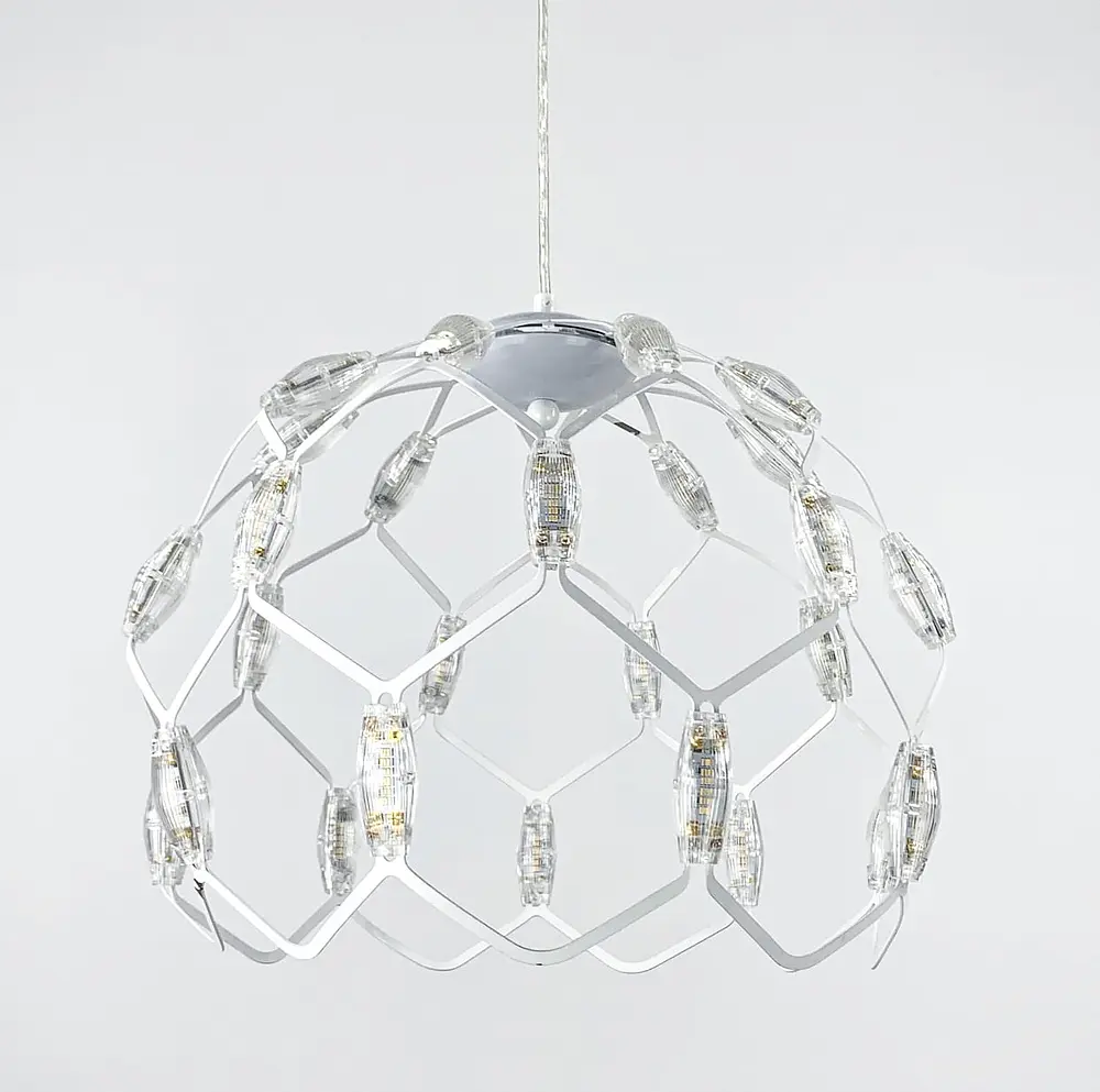 Світильник, що має форму напівкуполу у білому корпусі | Арт. D 1288 WT | Line F - фото 2