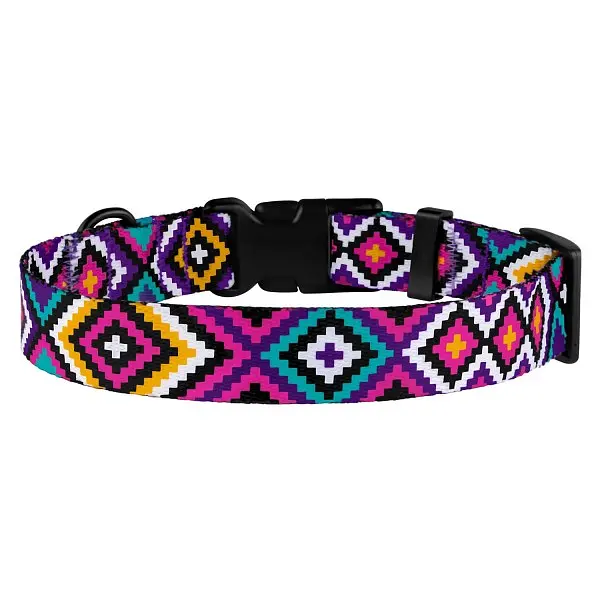 Нашийник для собак BronzeDog Tribal гуцульський фиолет XS - фото 2