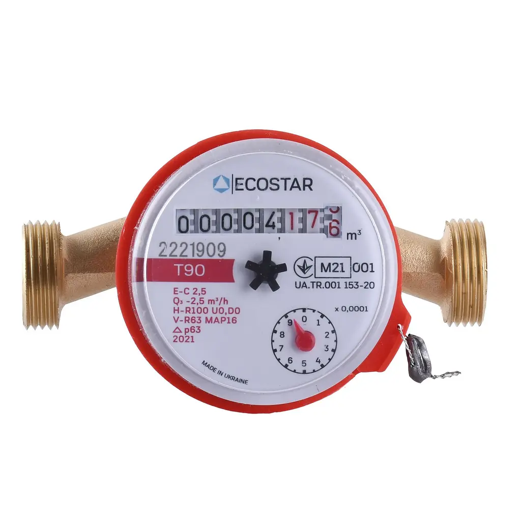 Лічильник гарячої води Ecostar DN15 1/2″ L110 E-C 2,5 000021806 - фото 2