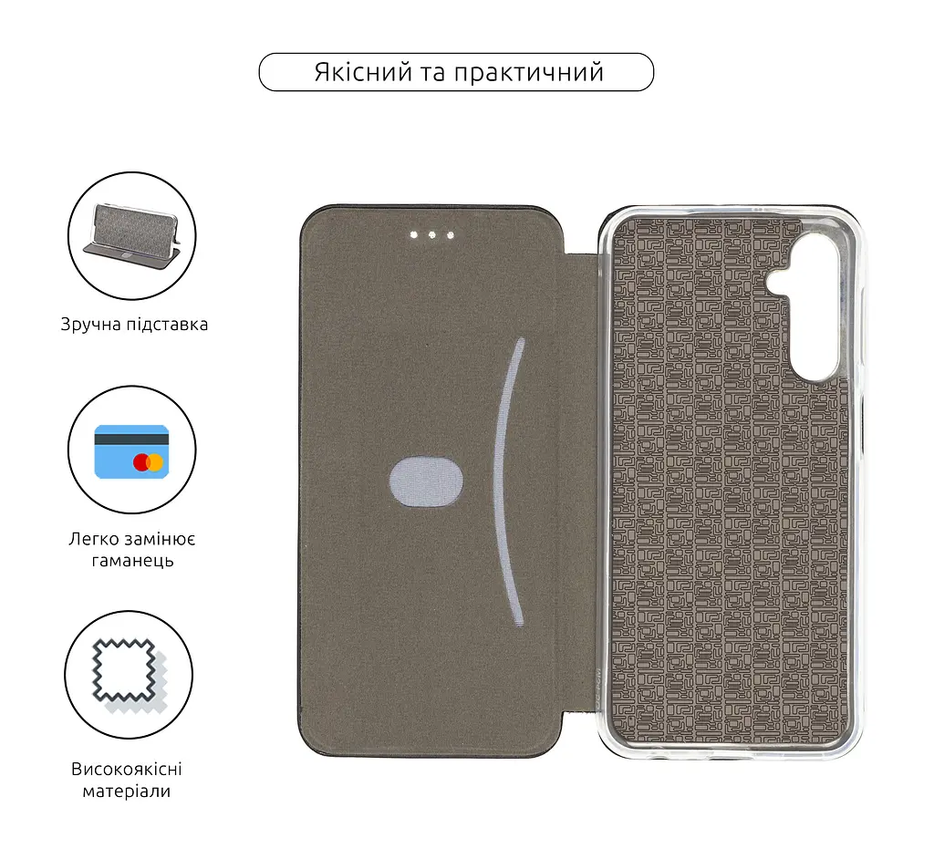 Чехол-книжка для Samsung Galaxy M34 5G (M346), G-Case, черный, кожаный чехол-книга из экокожи (PU) и TPU, с магнитом, с подставкой и вместительным кардхолдером, противоударный, защита всего корпуса, ArmorStandart (ARM69676) - фото 3