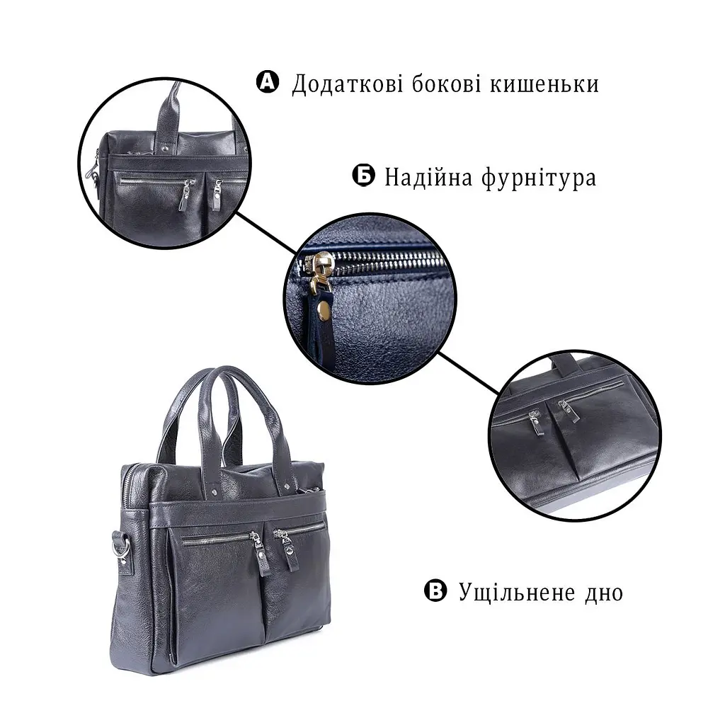 Сумка під ноутбук SHVIGEL 00976 синя - фото 4