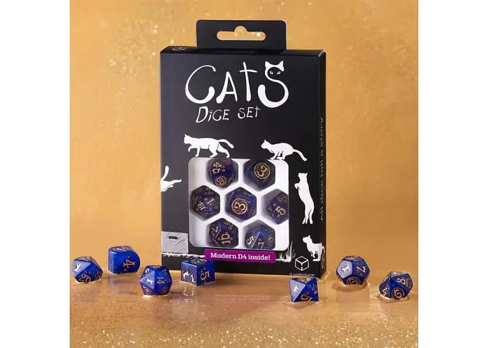 Набір кубиків CATS Modern Dice Set: Meowster , 7 шт. (RCAT04) - фото 6