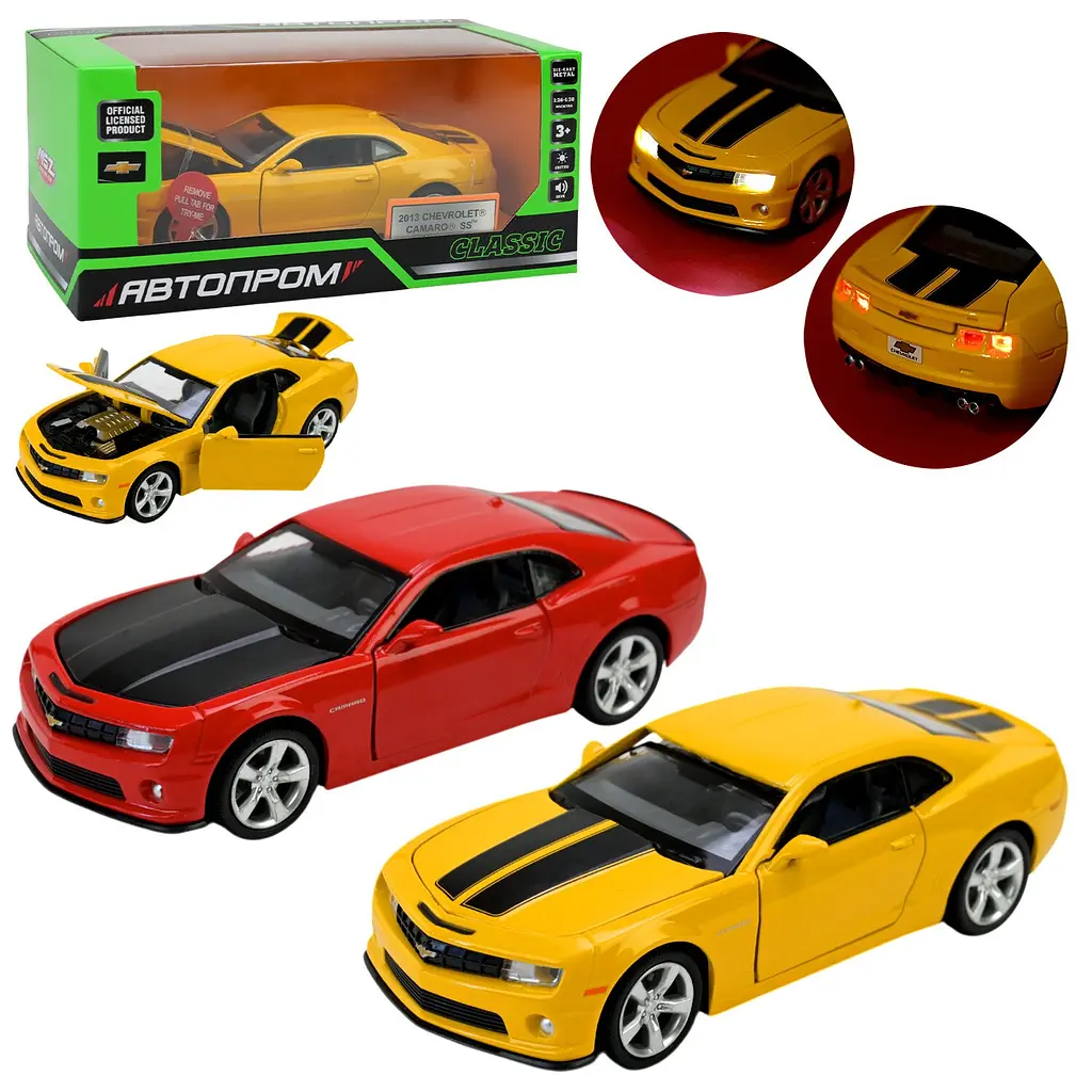 Іграшка Машина Chevrolet Camaro SS АВТОПРОМ 68335 Червоний shop (2000999351143) - фото 2