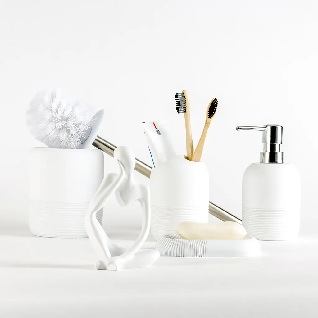 Набір аксесуарів для ванної кімнати МВМ My Home MVM-12: BA-02, BA-03, BA-04, BA-06, DH-ST-16-1, білий (MVM-MH-12 WHITE) - фото 2