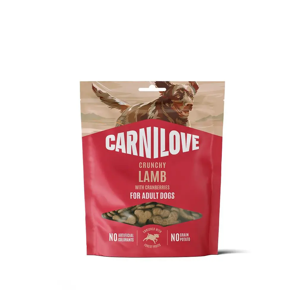 Ласощі для собак хрусткі Carnilove Crunchy Snack Lamb with Cranberries ягня і журавлина 200 г
