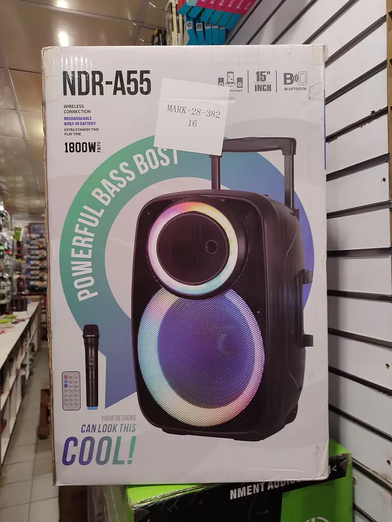 Профессиональная Bluetooth колонкa NDR-A55 15-дюймовая с беспроводным микрофоном - фото 7