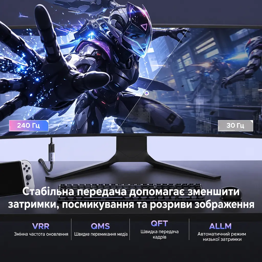 Кабель-подовжувач HDMI UGREEN HD165 2.1 8K 60 Гц 2 м чорно-сірий (95927) - фото 7