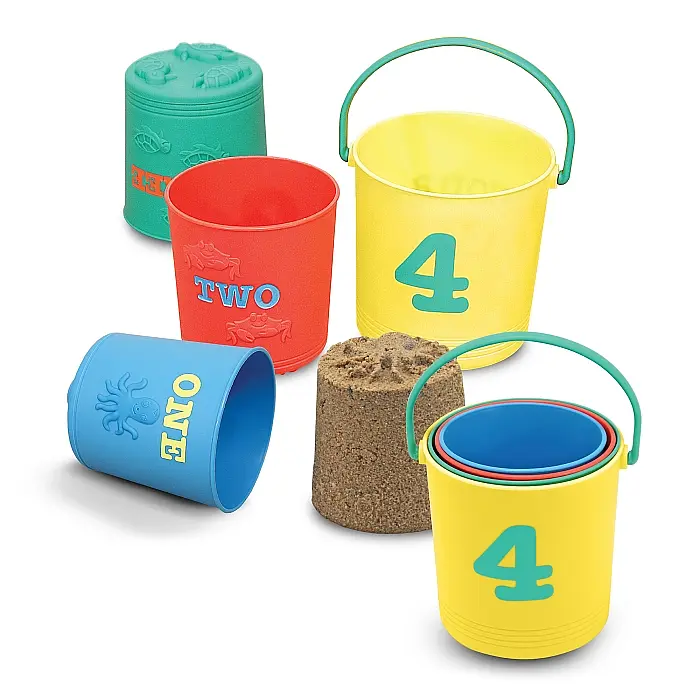 Набір пластикових відер Melissa&Doug Цифри, 4 шт. (MD6424) - фото 3