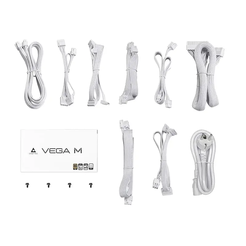 Chieftec Блок живлення Vega M (850W), >90%, 80+ Gold, 135мм FDB, 1xMB 24pin(20+4), 2xCPU 8pin(4+4), 3xMolex, 6xSATA, 4xPCIe 8pin(6+2), 1xPCIe - фото 6