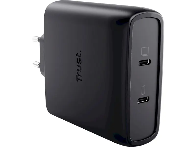 Мережевий зарядний пристрій Trust 100 W GaN PD/PPS Black (25527) - фото 2