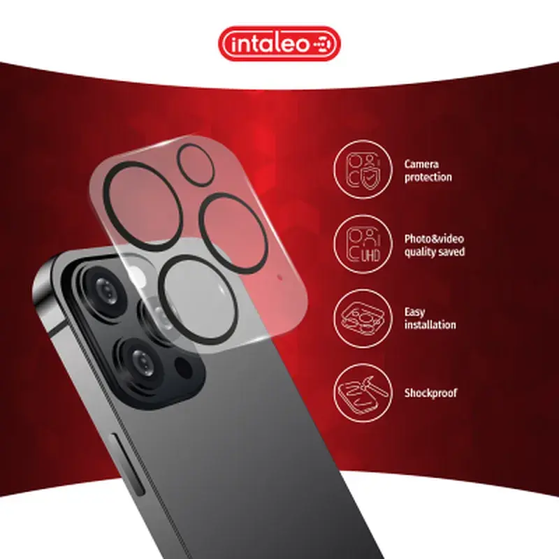 Скло захисне Intaleo Camera Lens Apple Iphone 14 Pro/14 Pro Max Black (1283126576836) - фото 3