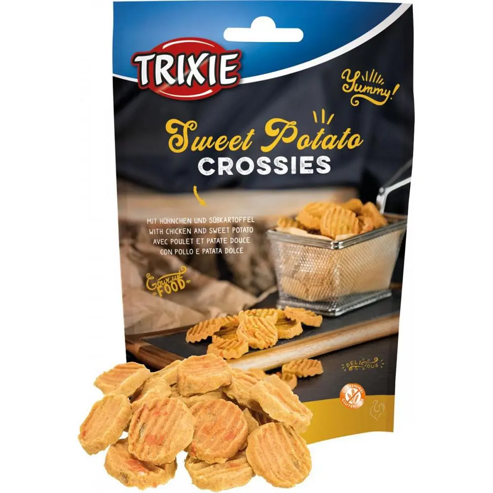 Ласощі Trixie Sweet Potato Crossies для собак з куркою та бататом, 100 г