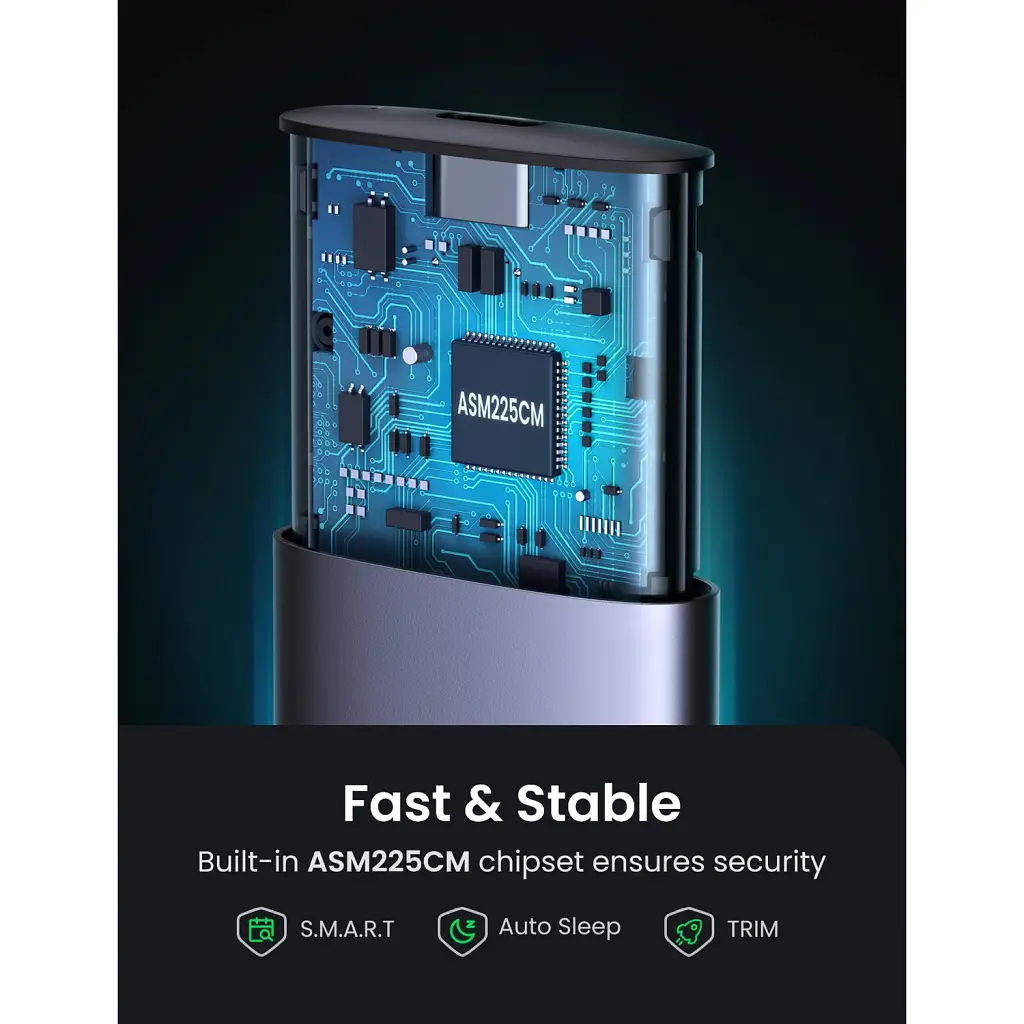 Кишеня зовнішня Ugreen SSD M.2 (NVME) M-KEY 3.1 GEN2 CM400 (10902) - фото 5