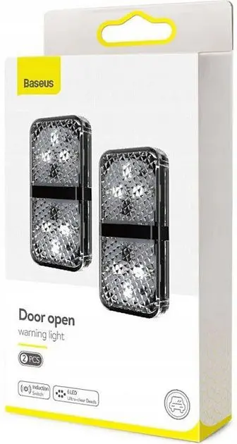 Світлодіодний індикатор відчинення дверей Baseus Door Open Warning Light (2pcs) чорний CRFZD-01 - фото 3