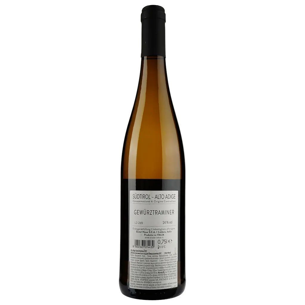Вино Erste+Neue Gewurztraminer, 14%, 0,75 л (ALR15761) - фото 2