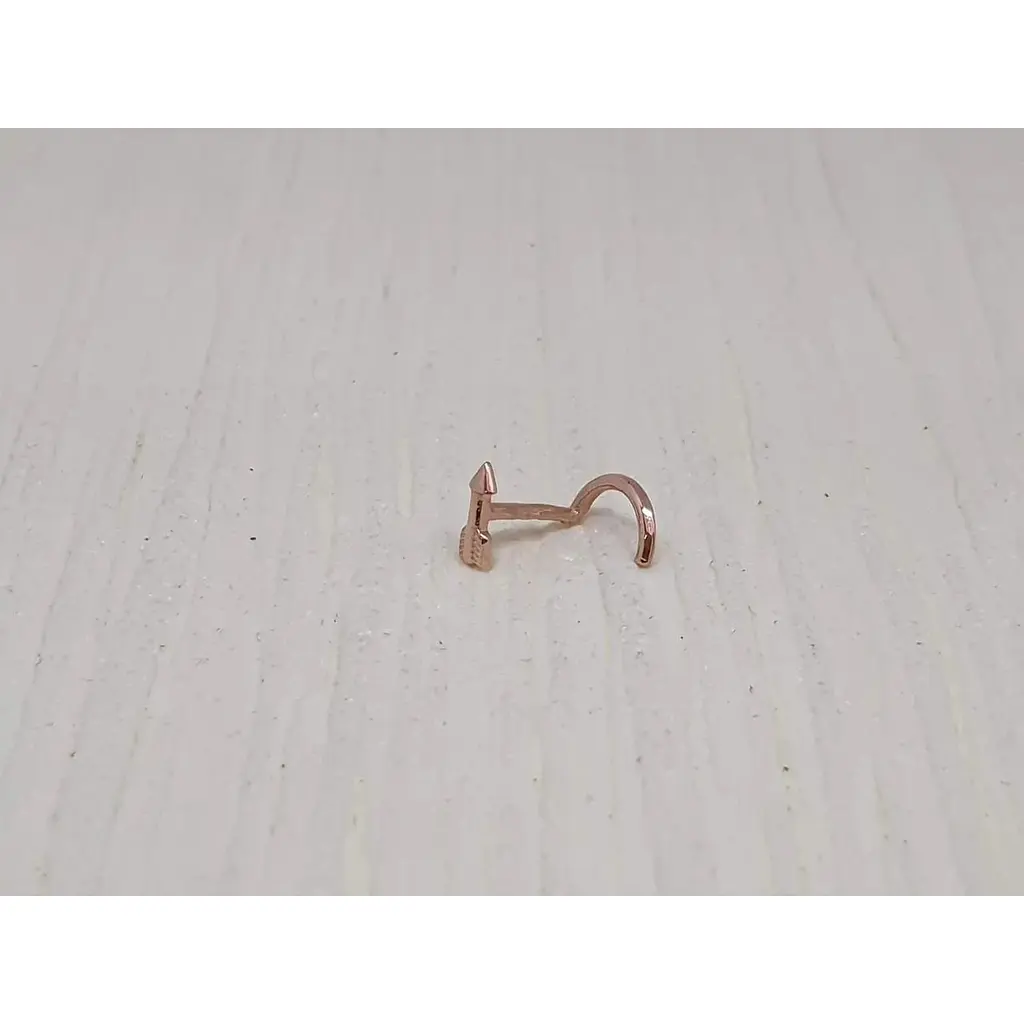 Золота сережка-пірсинг Астор в ніс. 3182440 - фото 2