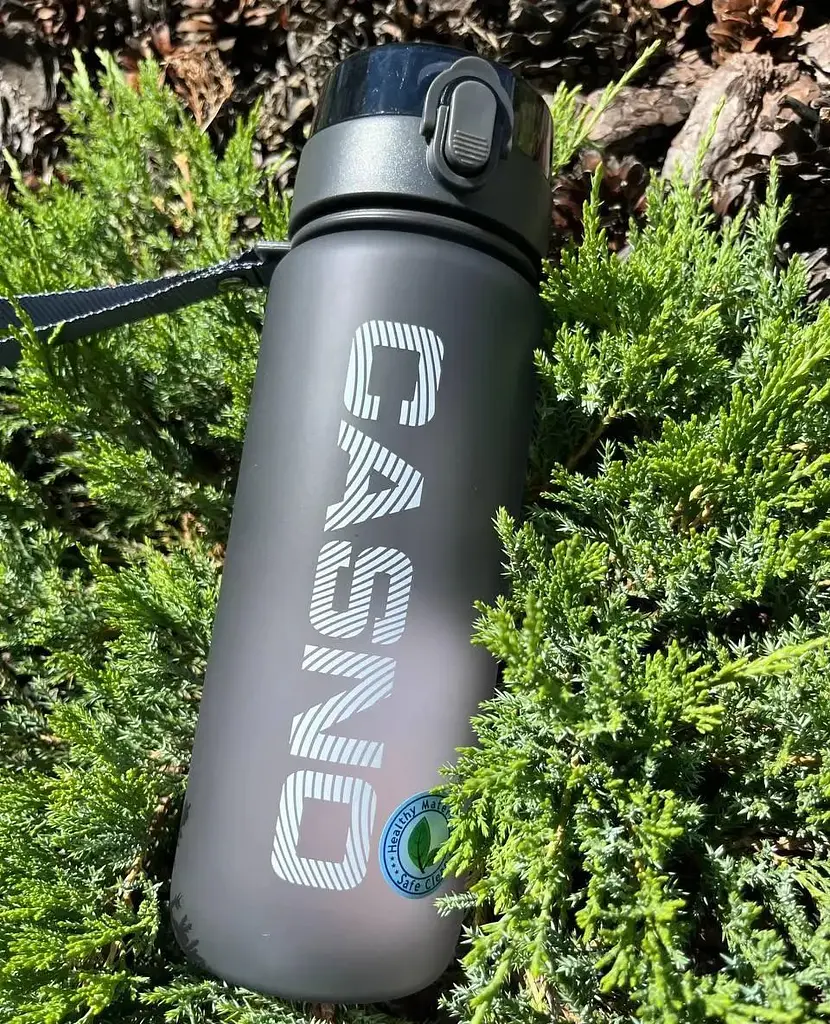 Спортивна пляшка для води 1 л, Grey Casno fit0022831 - фото 4