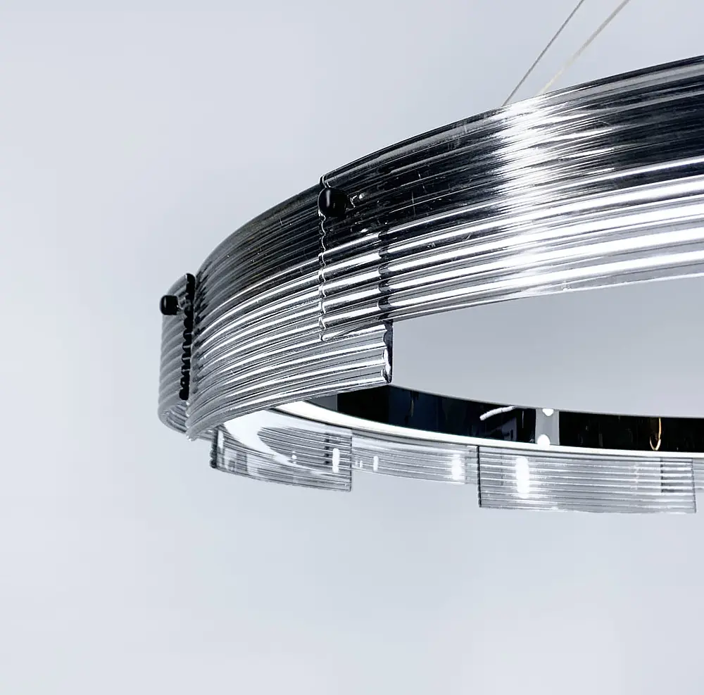 Подвесная люстра в корпусе черный хром Line.F Диаметр 80см - фото 2