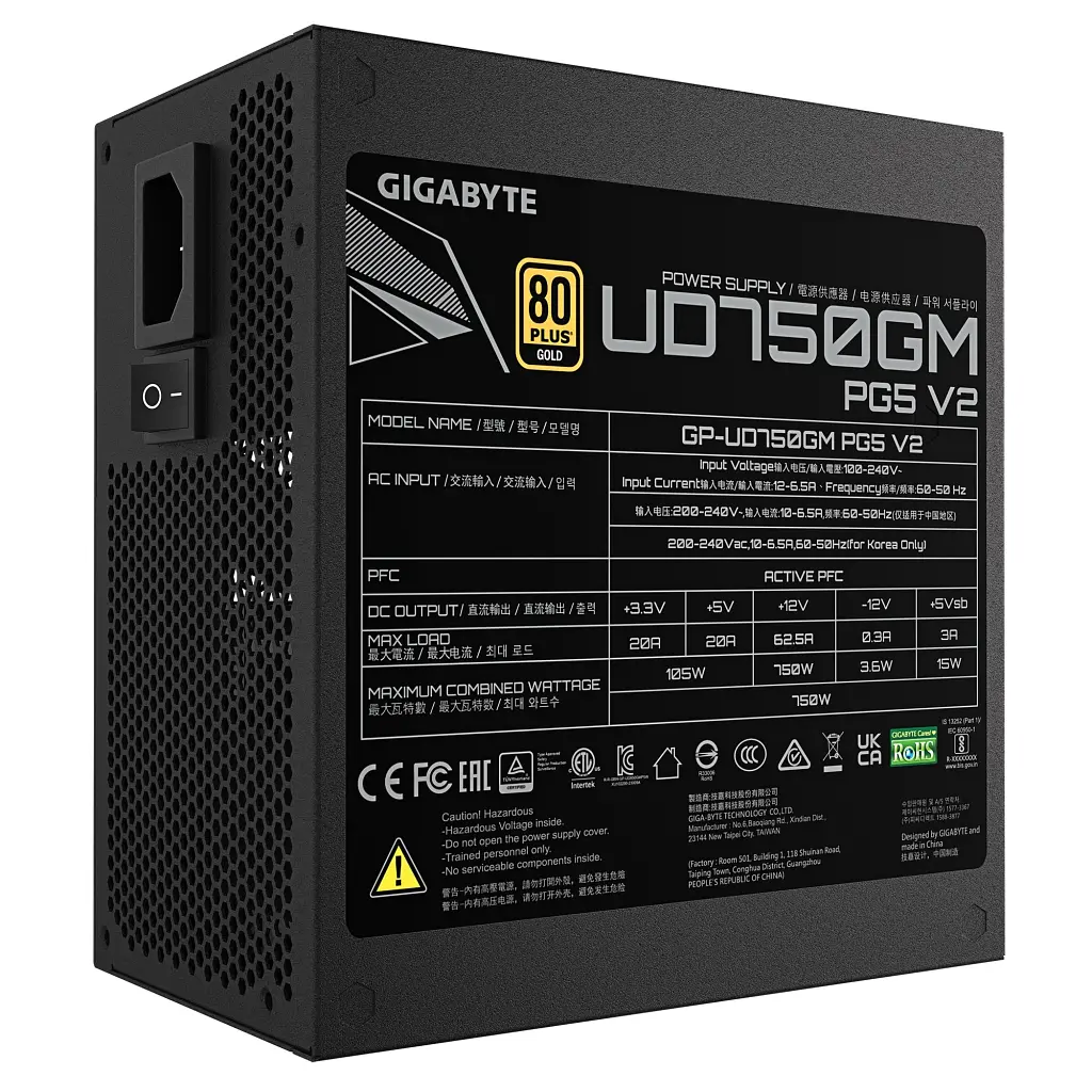 Блок живлення GIGABYTE 750W (GP-UD750GM PG5 V2) - фото 5