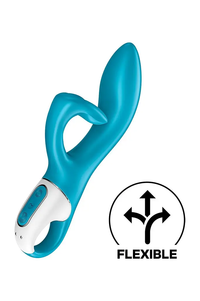 Вібратор-кролик із потрійним відростком Satisfyer Embrace me Turquoise, 2 мотори, діаметр 3,6 см - фото 3