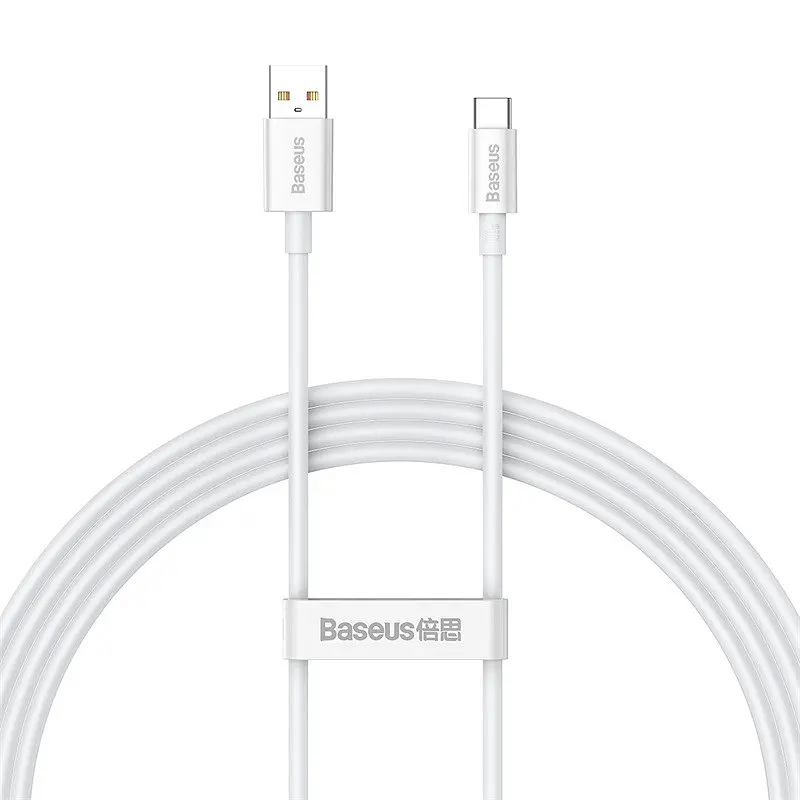 Кабель Baseus Superior Series Fast Charging Data Cable USB to Type-C 100W 1.5m Moon Білий