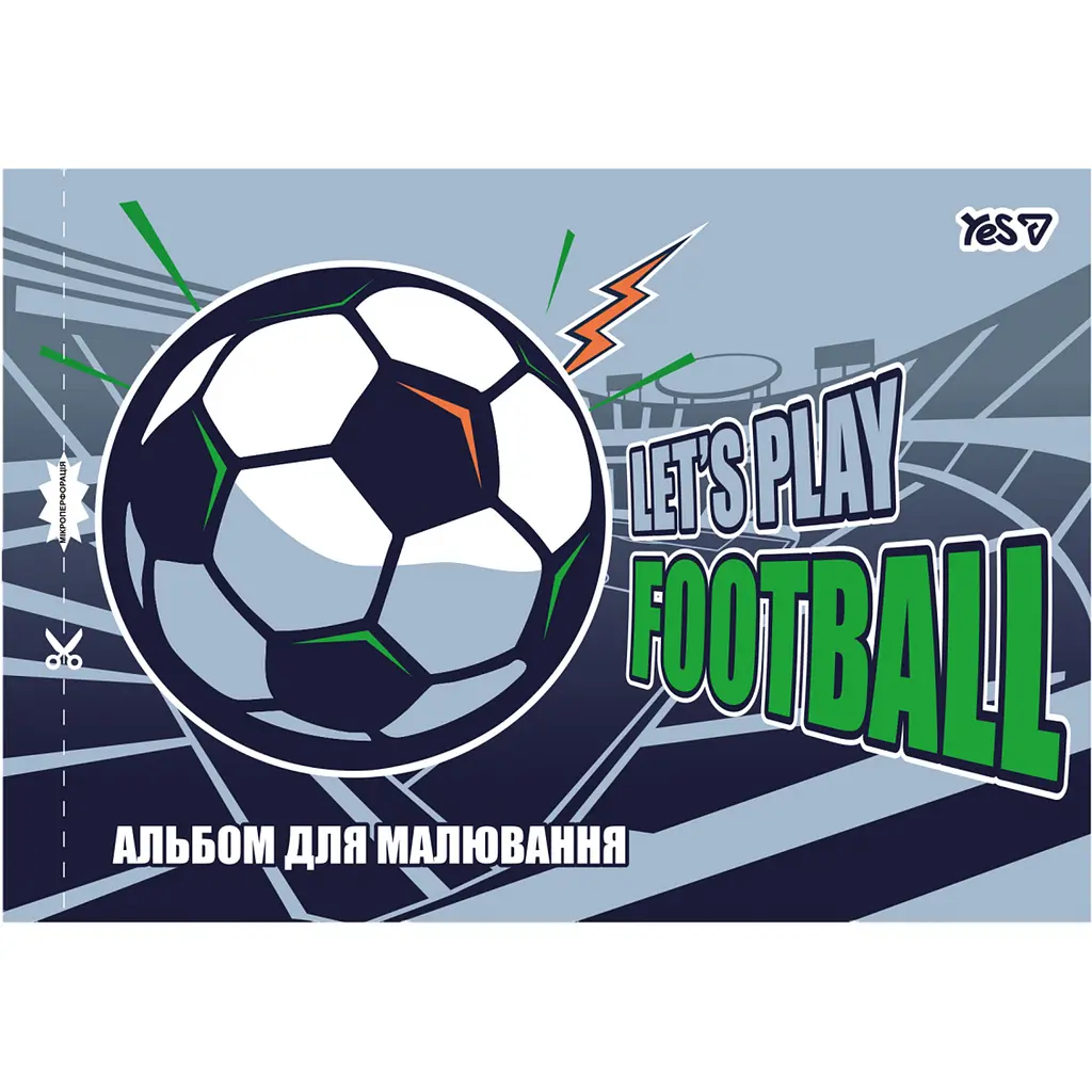 Альбом для малювання Yes Football А4 12 аркушів скоба з перфорацією 8 шт. (130615) - фото 3