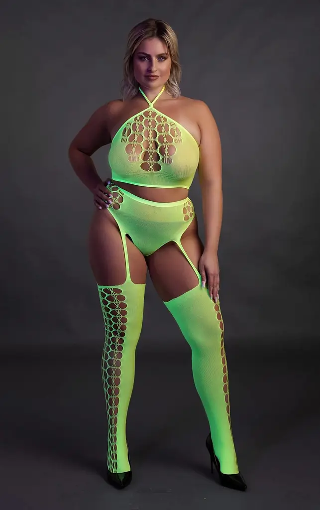 Комплект білизни Ouch! Neon, XL/XXXXL (зелений) - фото 6