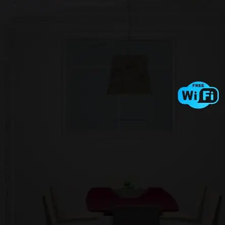 Люминесцентная наклейка Wi-Fi 200 на 135 мм голубой - фото 2