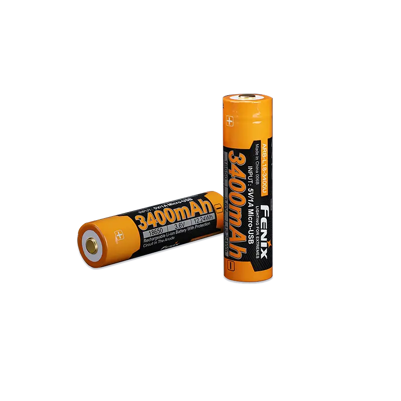 Акумулятор 18650 Fenix 3400 mAh Li-ion зарядка micro usb (ARB-L18-3400U) - фото 4