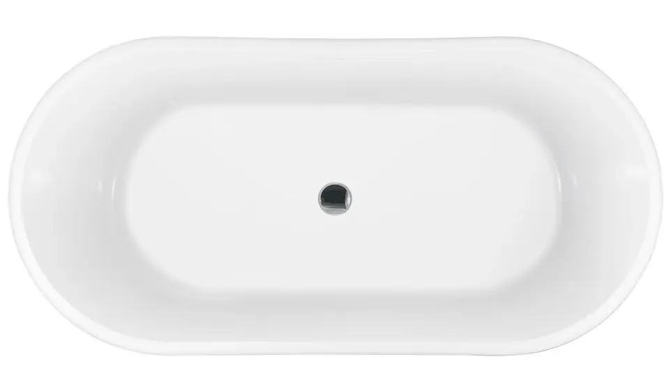 Ванна акрилова окремостояча Rea Milano 170x73 white REA-W2001, Білий - фото 4