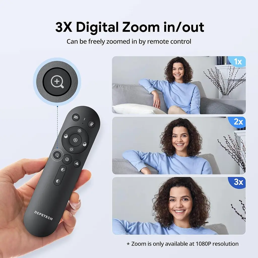Вебкамера DEPSTECH DW49 Pro 4K із Sony-сенсором, автофокусом і 3× зумом - фото 6