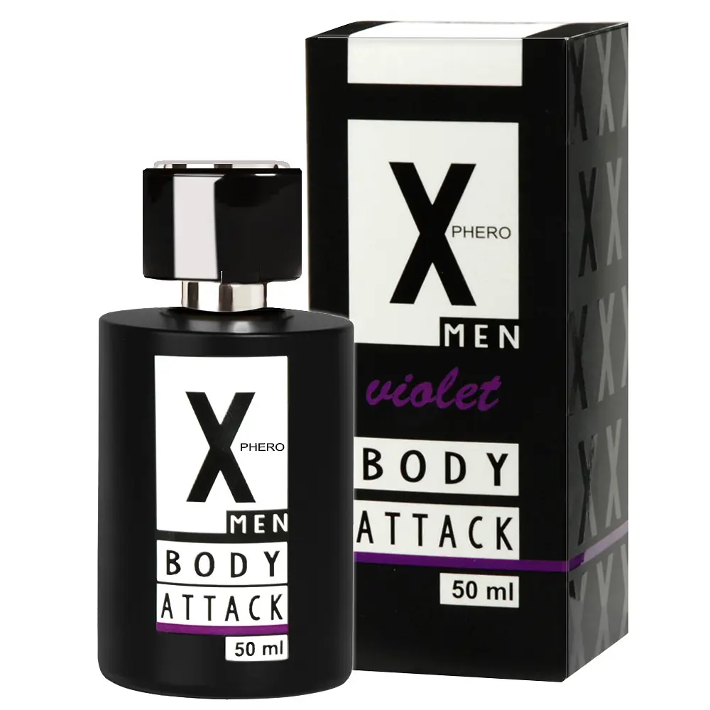 Чоловічі парфуми з феромонами - Aurora X Phero Men Body Attack Violet, 50 мл